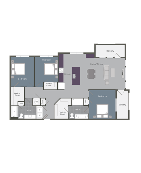 The Centennial Floor Plan at Glenn Perimeter, Atlanta, Georgia